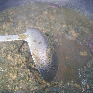 ほうれん草と鶏ミンチの印度風カレー